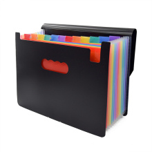 Transparent Rainbow Expanding File Folder Accordion File 24 Pockets Organizer With Tag Large Capacity Wallet For School Office